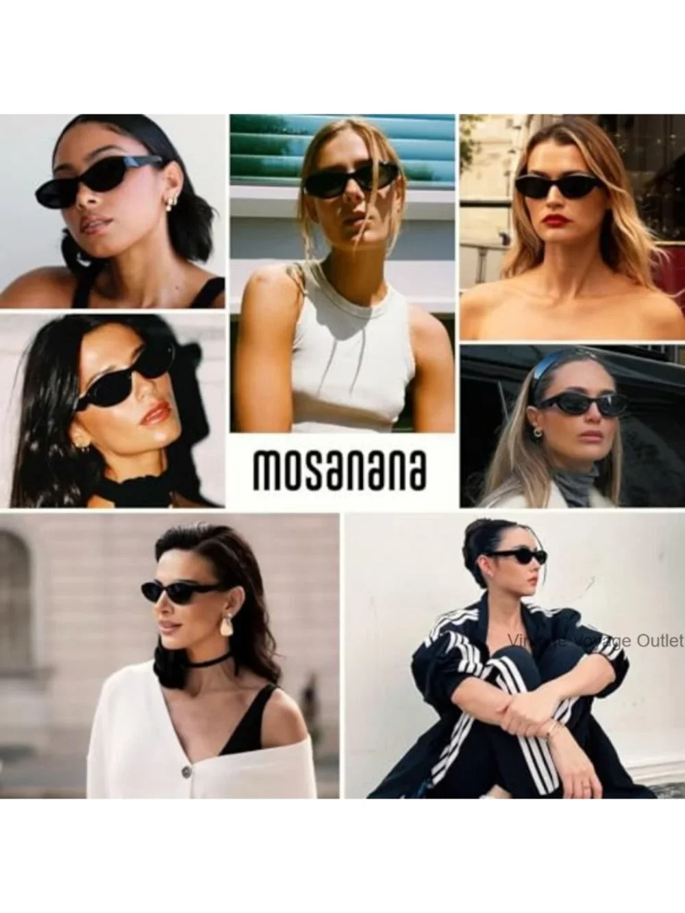 Oval Cat Eye Sunglasses for Women Retro Y2K Style UV400 Protection
